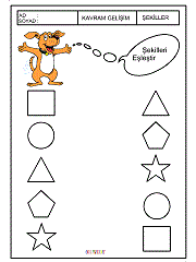 geometrik şekiileri eşleştirme çalışmaları